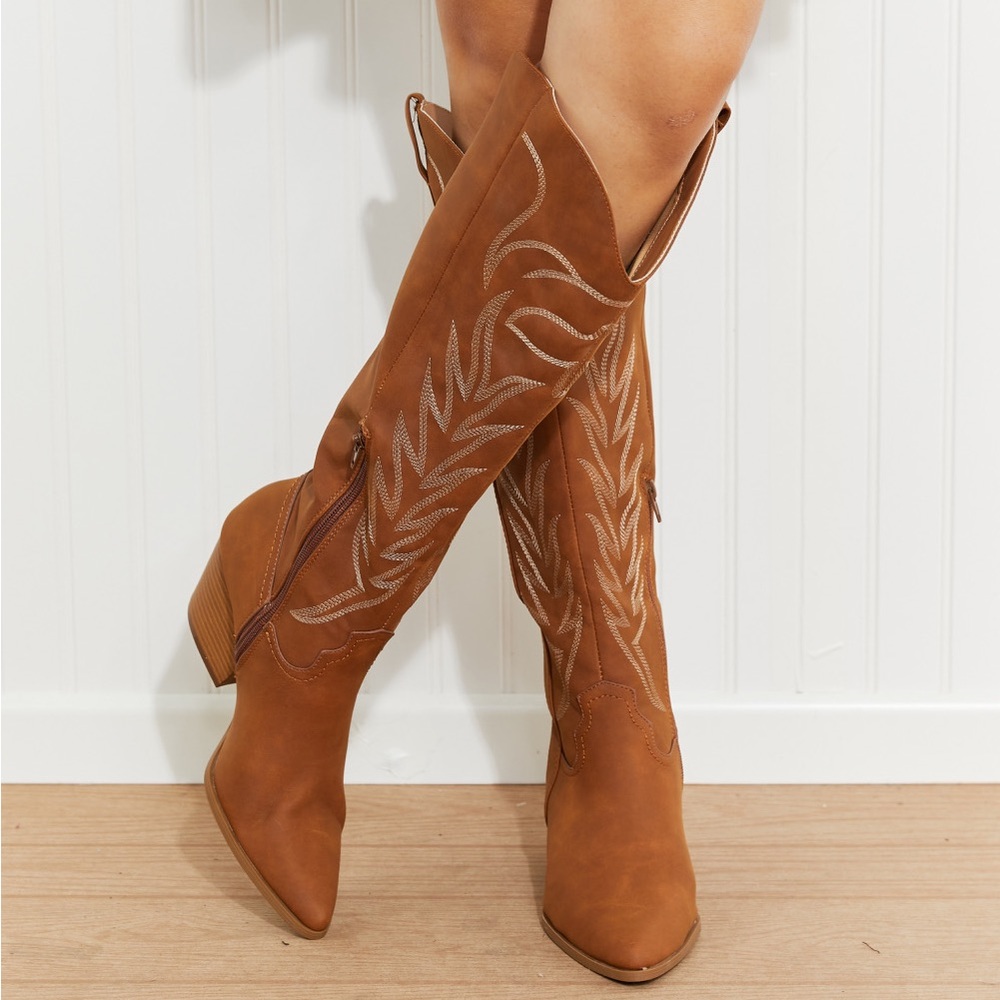 (Last Sizes!) Country Style Southern Knee Length Boots - Picture 2 of 11